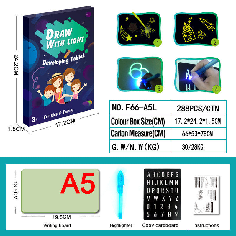 Educational Toy Drawing Pad 3D Magic 8 Light Effects