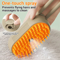 Cat Steam Brush Steamy Dog Brush 3 In 1 Electric Spray Cat Hair Brushes For Massage