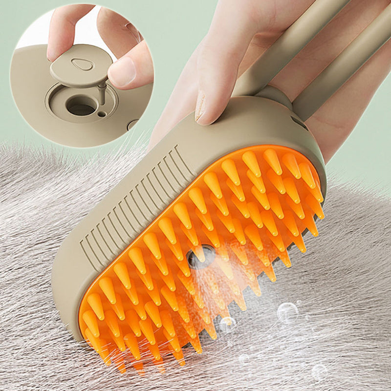 Cat Steam Brush Steamy Dog Brush 3 In 1 Electric Spray Cat Hair Brushes For Massage