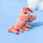 Pet Toys Electric Jumping Shrimp USB Charging Simulation Lobster Funny Cat Plush Pets Toy